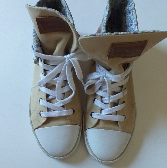 - Levis canvas high top sneakers  mens size 10 - Picture 2 of 10